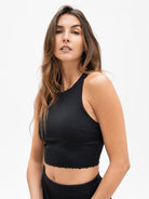 Crop Top Sati negro - vista frontal