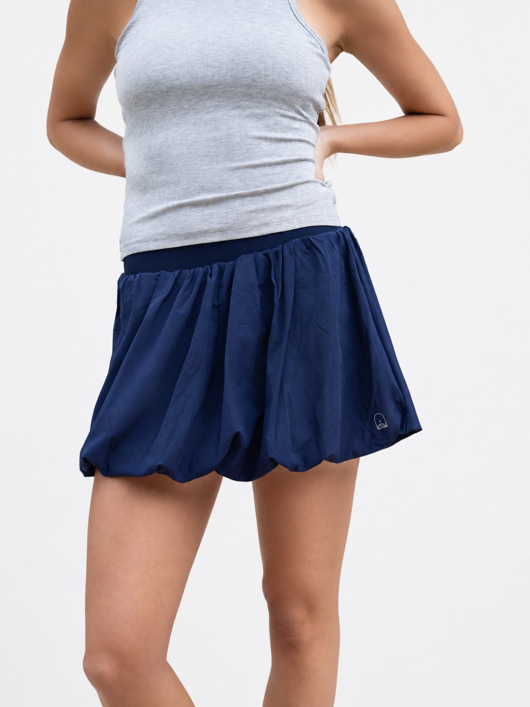 Falda Bubble Aura azul navy - vista frontal