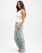 Pantalón Terra azul gris - vista lateral completa