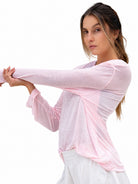 T-Shirt Luna rosado - estiramiento en movimiento
